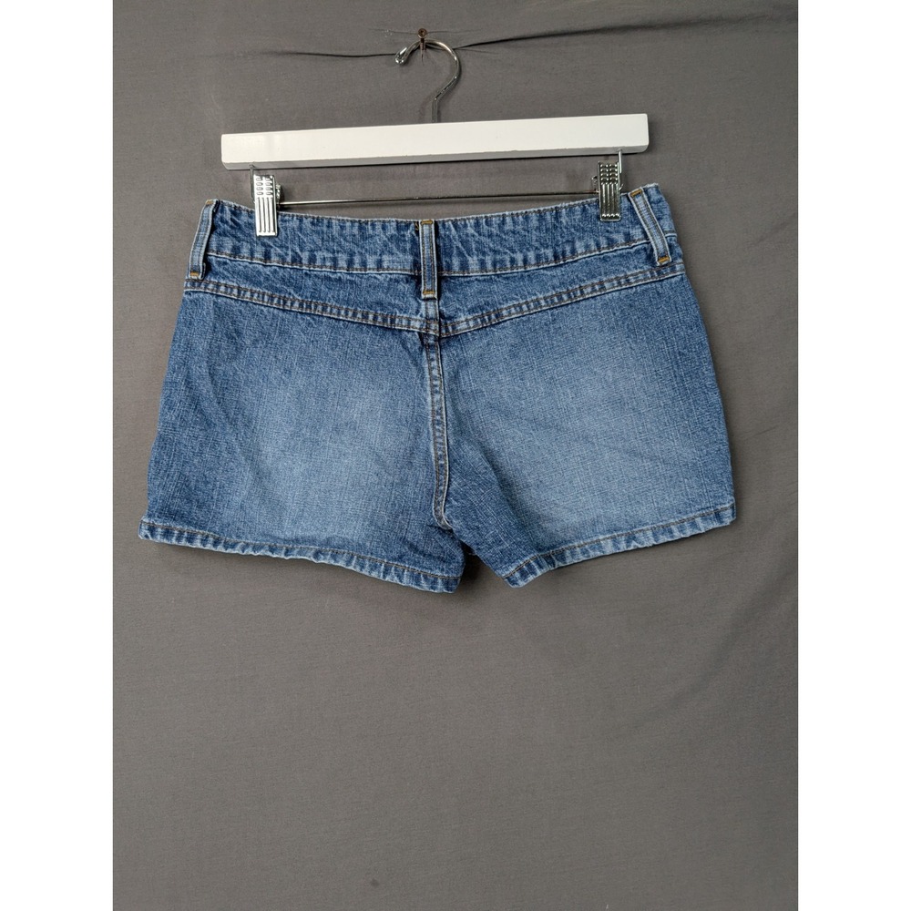 L.E.I. Womens Denim Shorts Blue Size 7 Low‎ Rise Patch Pockets 1391269L